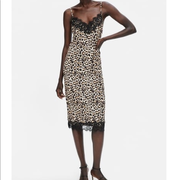 spotty slip dress